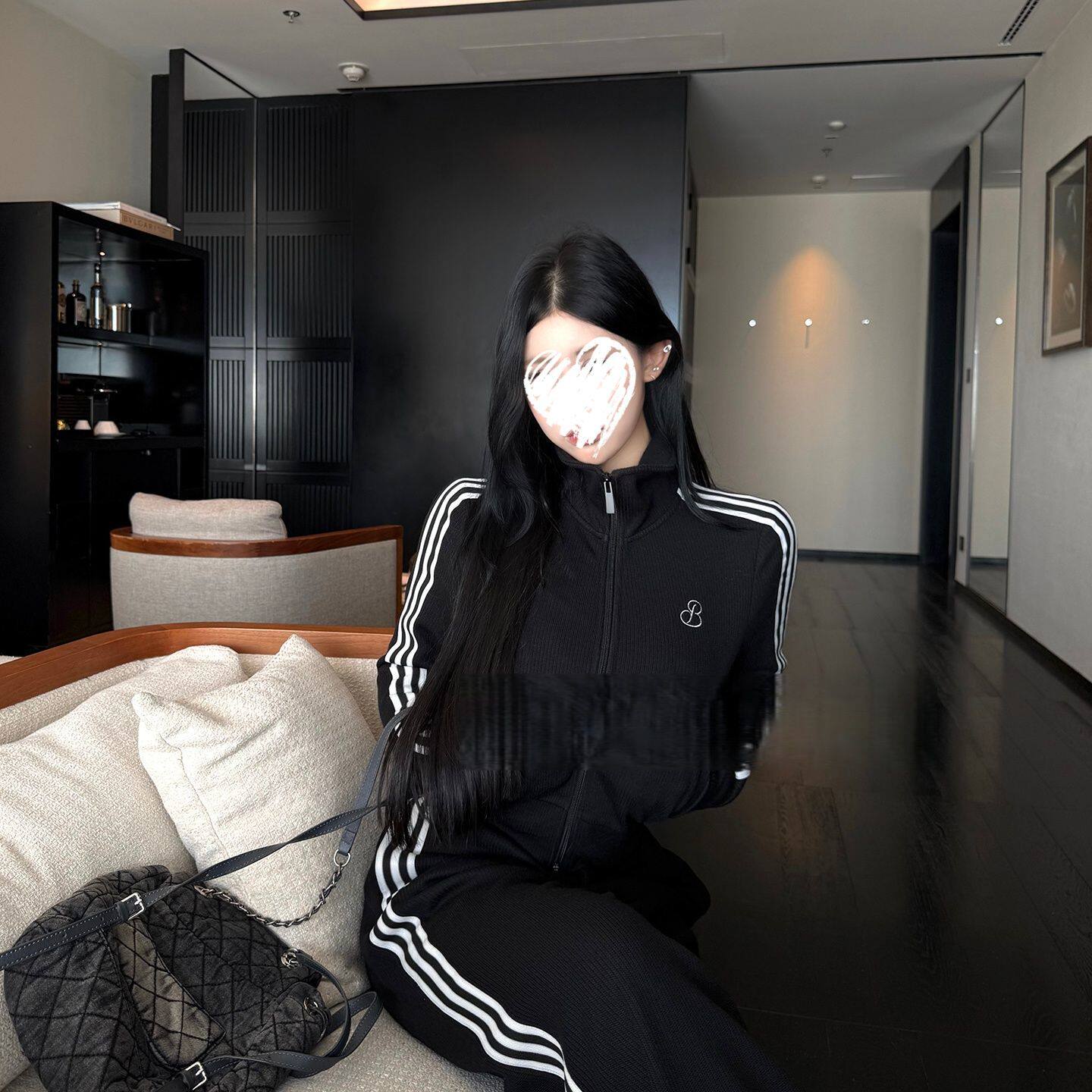 大码微胖mm2025秋季新款长袖外套宽松休闲裤韩系运动套装女