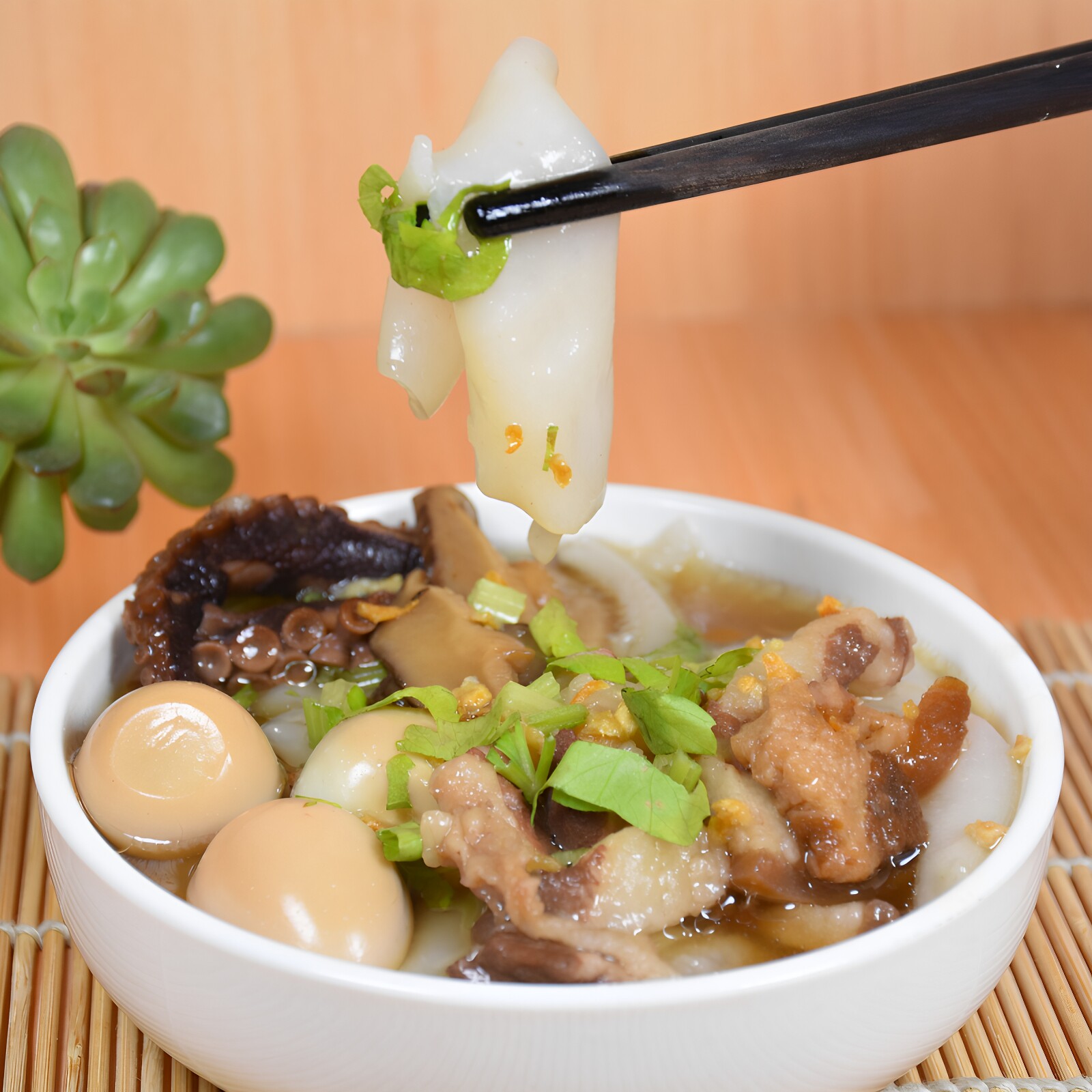 潮汕粿汁皮洪阳粿汁皮干普宁小吃素食夜宵早餐鼎溜粿锅边糊果汁