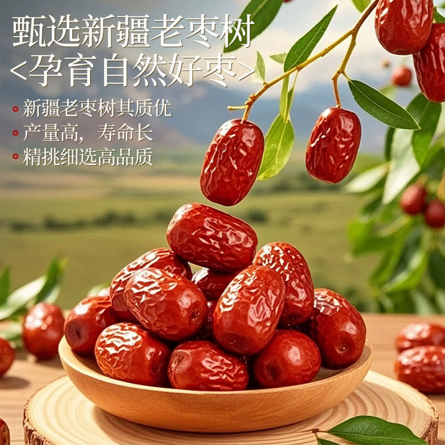 疆瀚新疆若羌灰枣500g*5袋大颗红枣子新枣原生态未清洗特产旗舰店