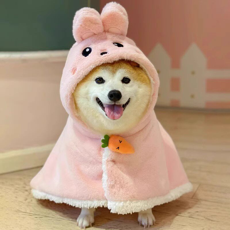 狗狗衣服秋冬款保暖披风加厚毛毯