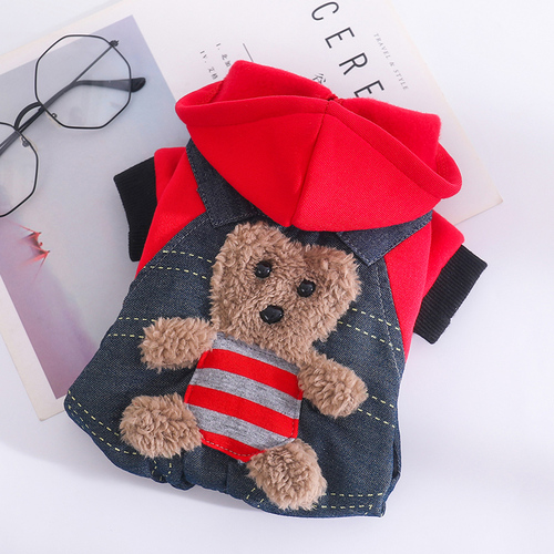 Dog clothes autumn and winter, thick warm cotton coat, teddy bixiong, bomei, small puppies, pets, cats, four-legged clothes