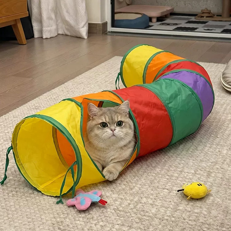 猫咪玩具猫钻洞隧道彩虹迷宫通道