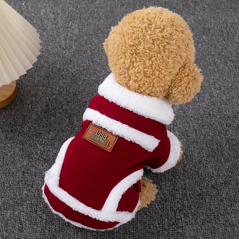 狗狗衣服秋冬加绒保暖小型犬马甲
