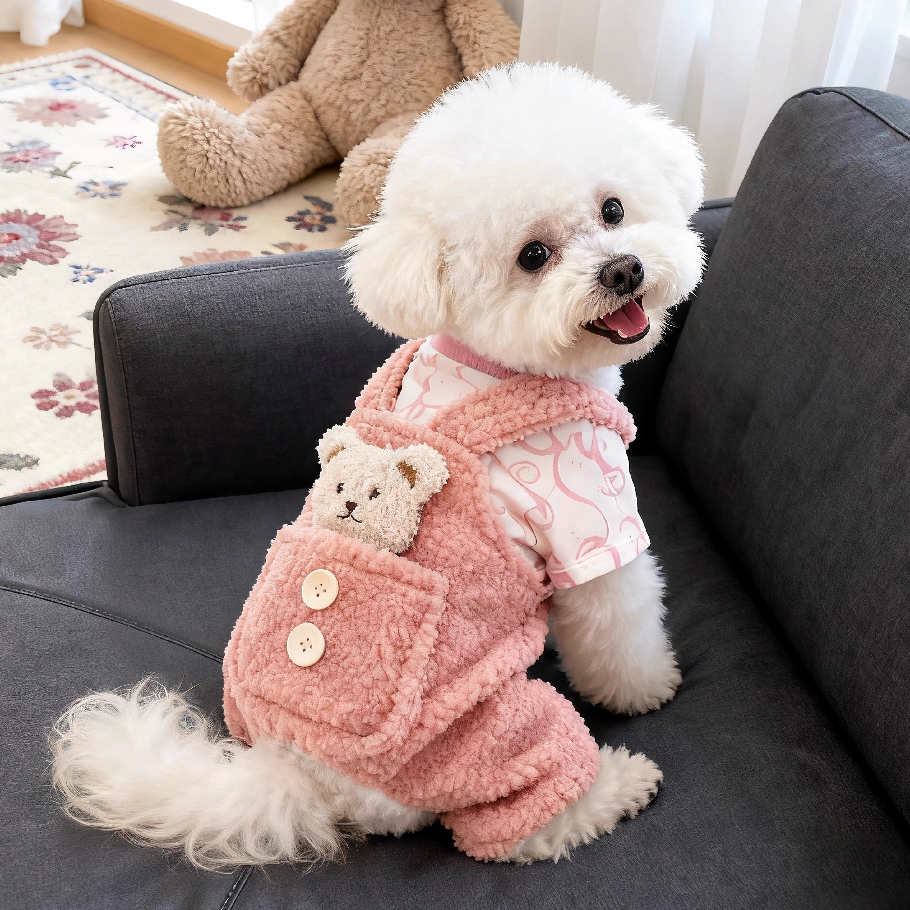 狗狗衣服秋冬款加厚保暖四脚棉衣