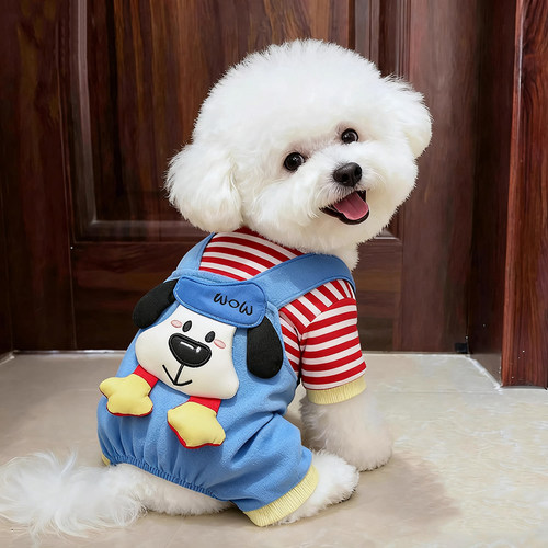 狗狗衣服秋冬保暖可牵引四脚衣