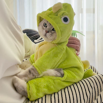 猫咪衣服秋冬保暖牵引恐龙防掉毛