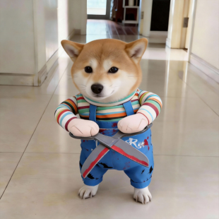 狗狗拿刀衣服搞笑搞怪装扮小狗猎杀道具服杀手变身装泰迪柴犬柯基