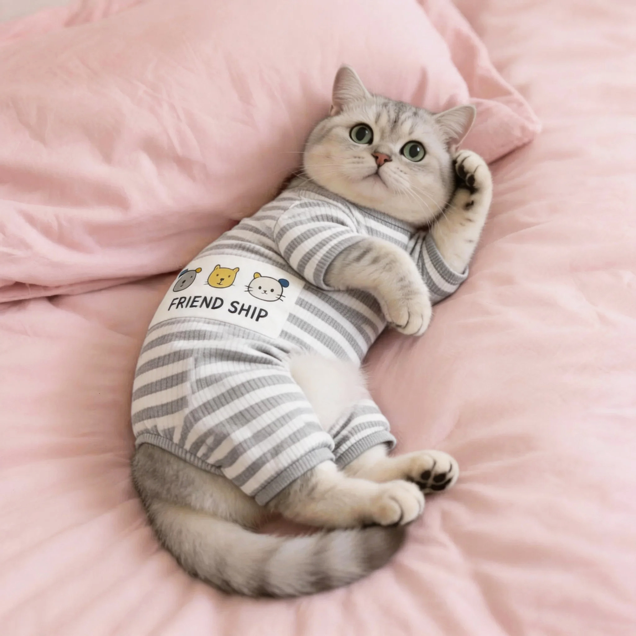 猫咪衣服秋季防掉毛小型犬四脚衣图片