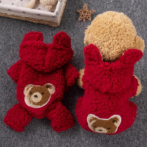Dog clothes for autumn and winter, thick and warm four-legged clothes, suitable for Teddy, Bichon Frise, Pomeranian small dogs, pet cat hair loss prevention
