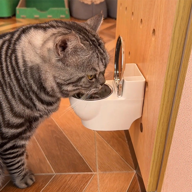2026新款创意马桶猫咪水碗悬挂式防打翻宠物护颈碗骗小猫喝水神器,宠物/宠物食品及用品,饮水器/水壶/水头,淘宝优惠券,粉丝福利购,淘宝优惠卷