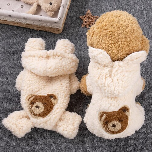 Dog clothes for autumn and winter, thick and warm four-legged clothes, suitable for Teddy, Bichon Frise, Pomeranian small dogs, pet cat hair loss prevention