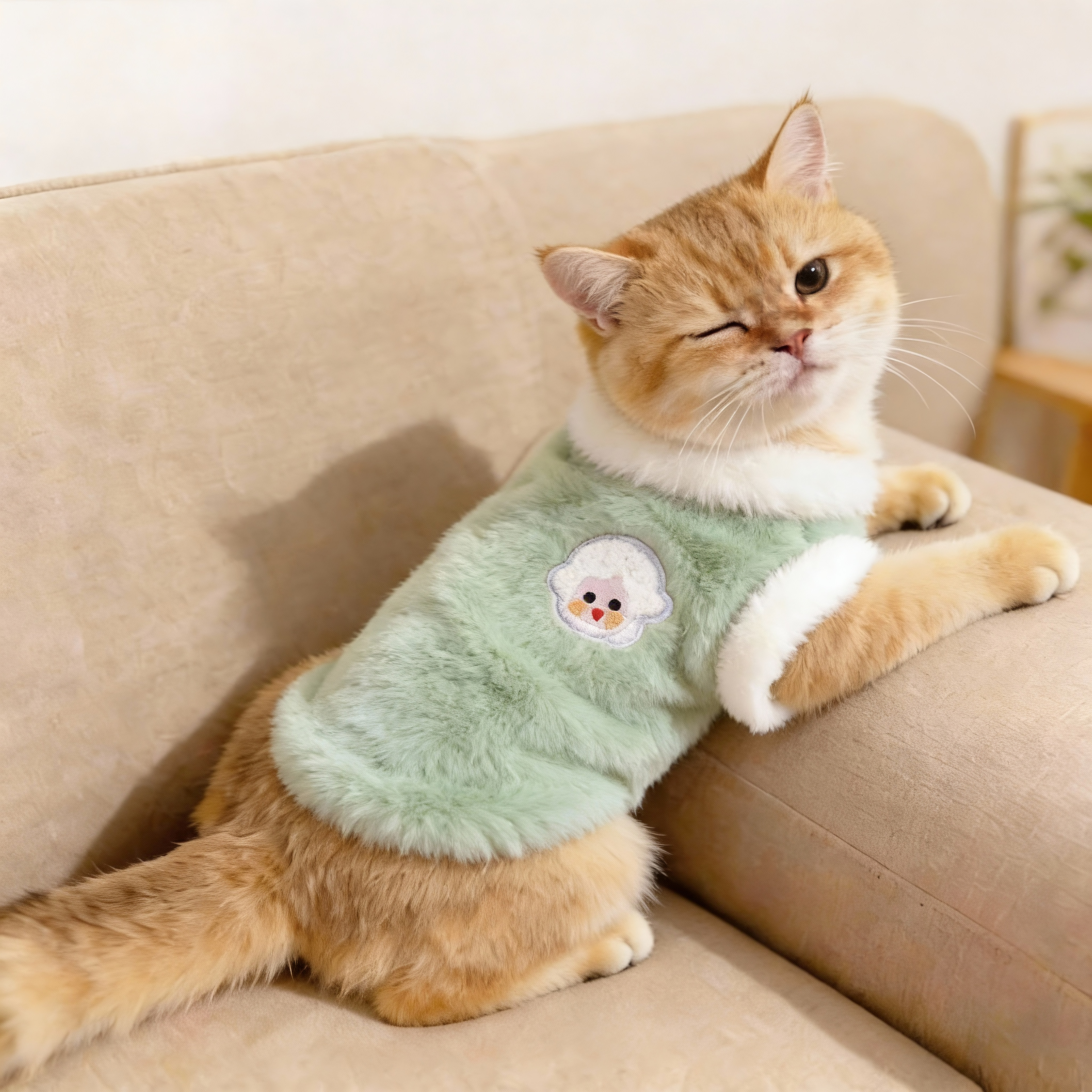 猫咪衣服秋冬季毛绒保暖小羊马甲加厚护肚防掉毛宠物狗狗冬天服饰,宠物/宠物食品及用品,猫宠物服装/雨衣（新）,淘宝优惠券,粉丝福利购,淘宝优惠卷