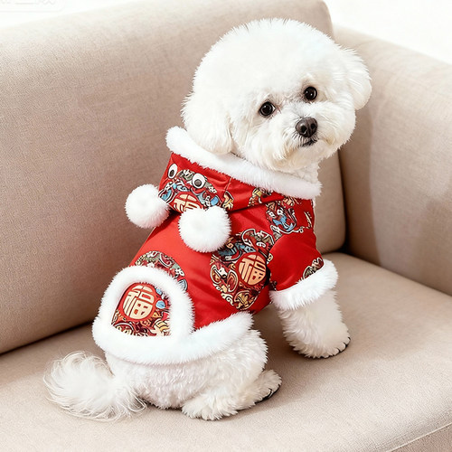 狗狗衣服冬季加厚保暖连帽卫衣