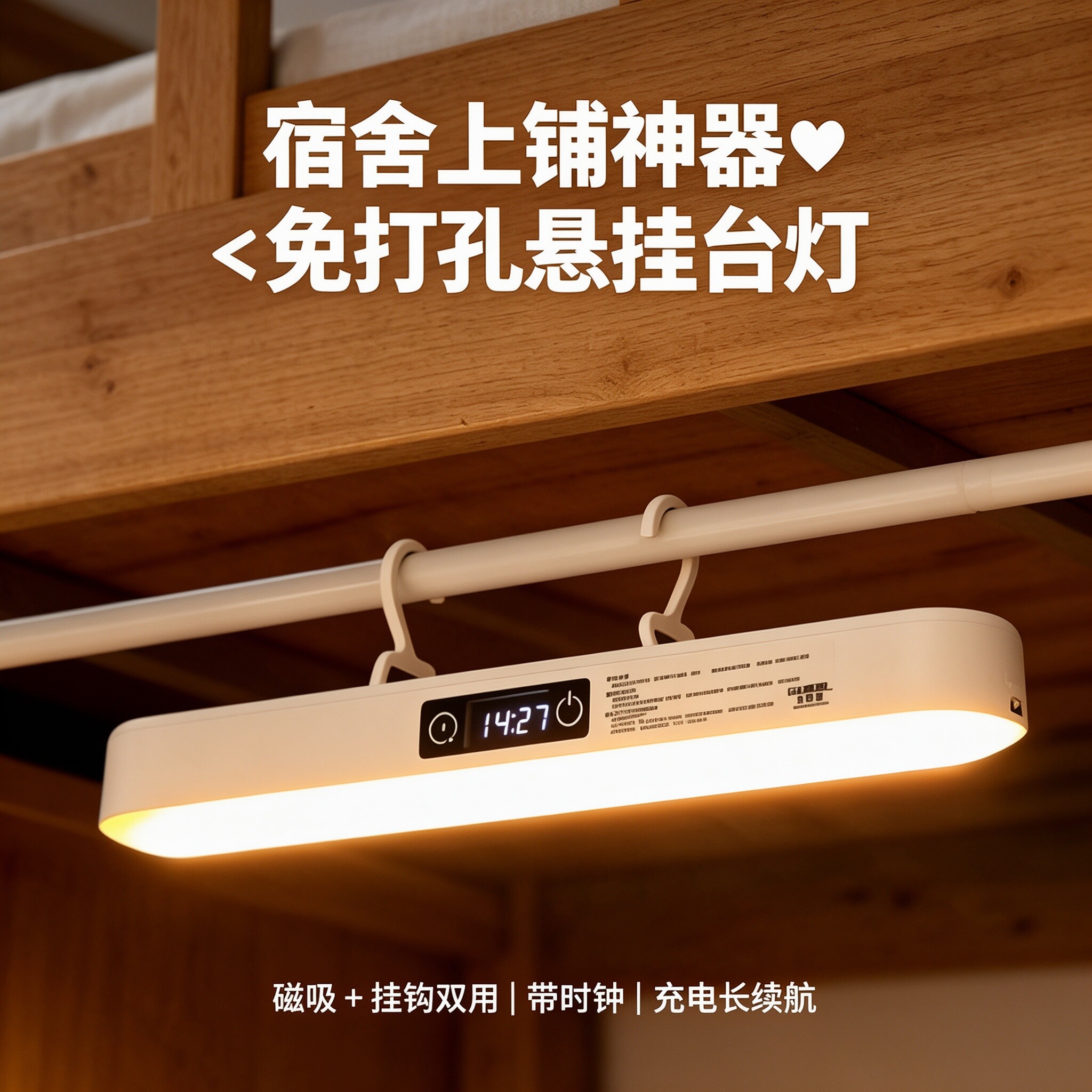 床上用宿舍床铺悬挂灯续航久大学高中生寝室用的护眼小夜灯床头灯