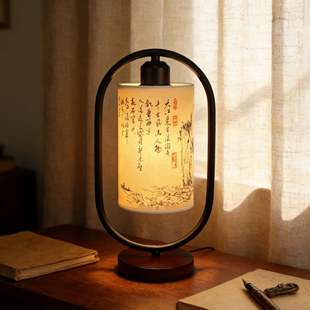 禅意古风书法台灯充电款新中式茶室台灯宋代美学氛围布置复古摆件