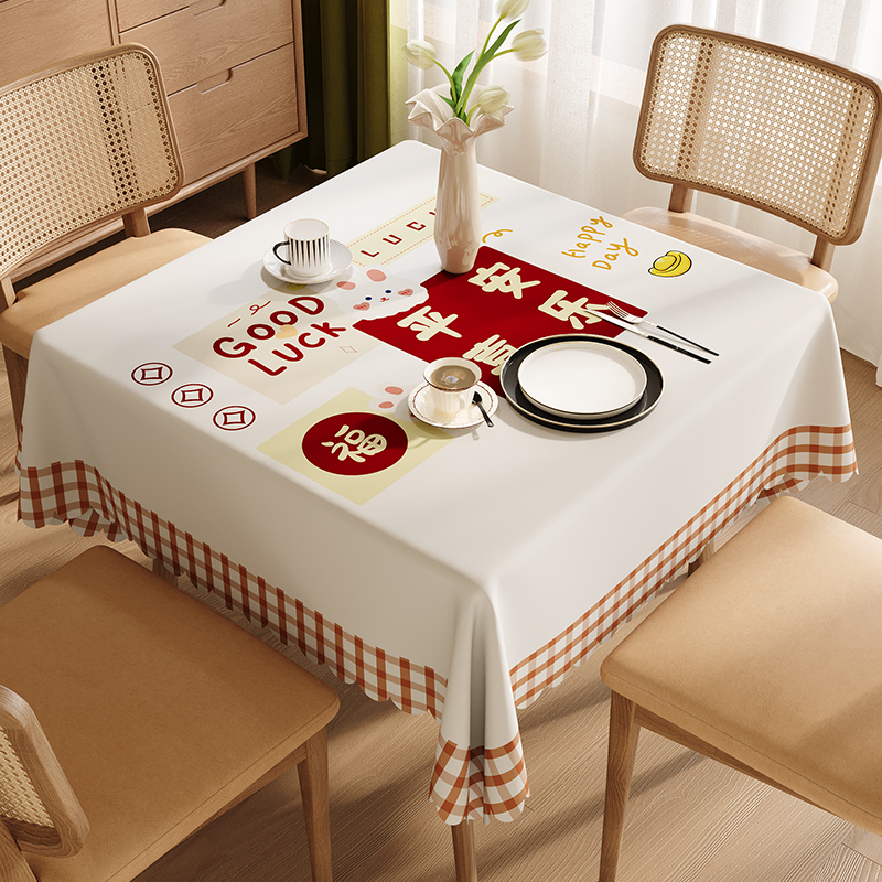 方桌必备！无味防油桌布