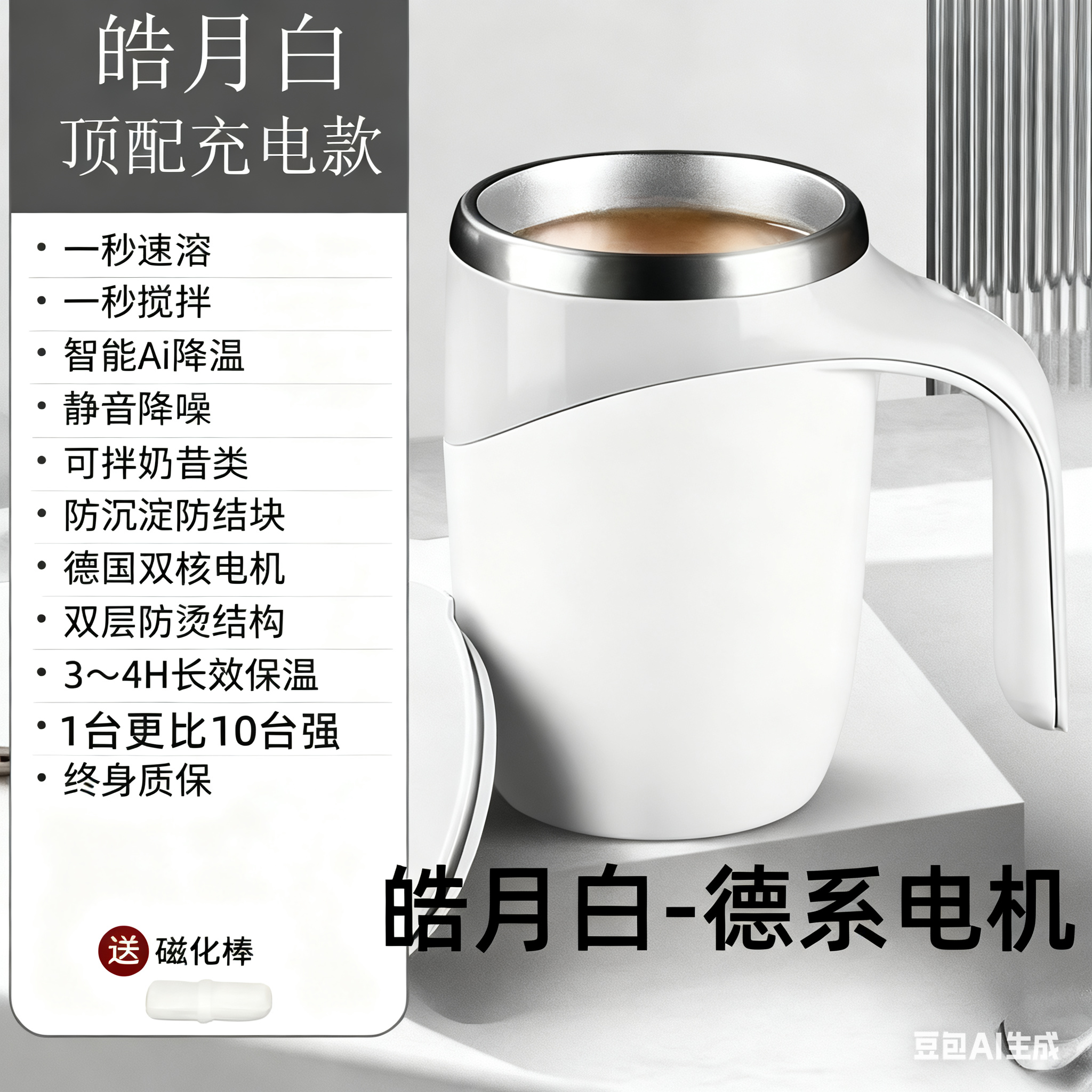 新款全自动不锈钢搅拌杯