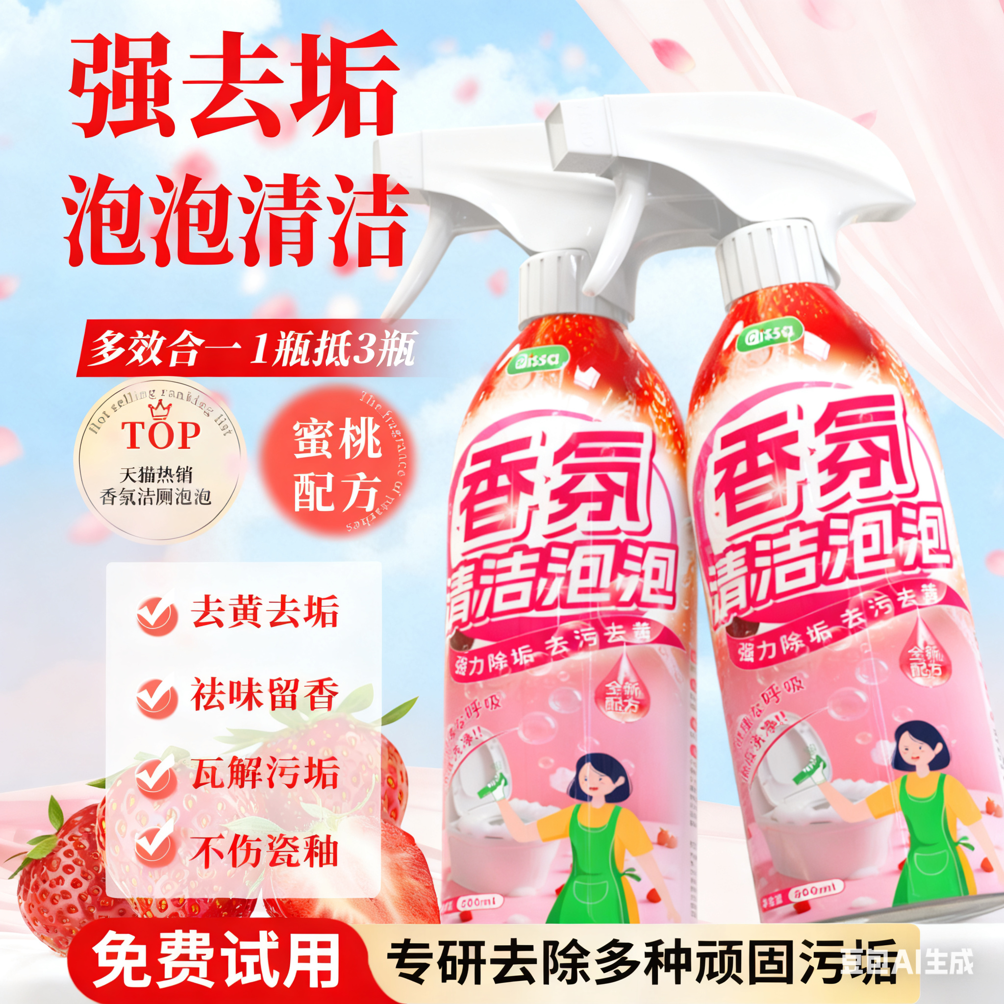 全网热销100万+】香氛马桶清洁剂