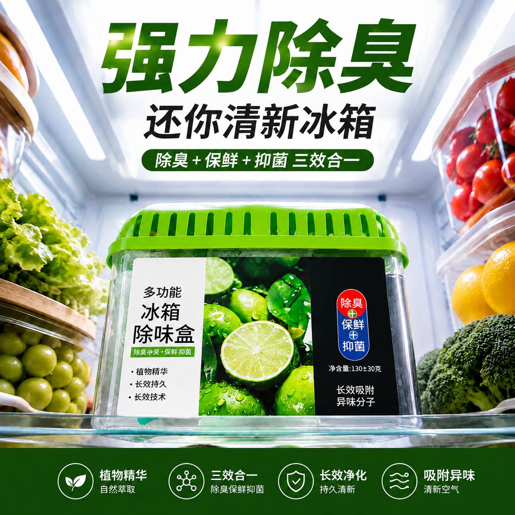 冰箱除味剂除臭去味净化清洁杀菌图片