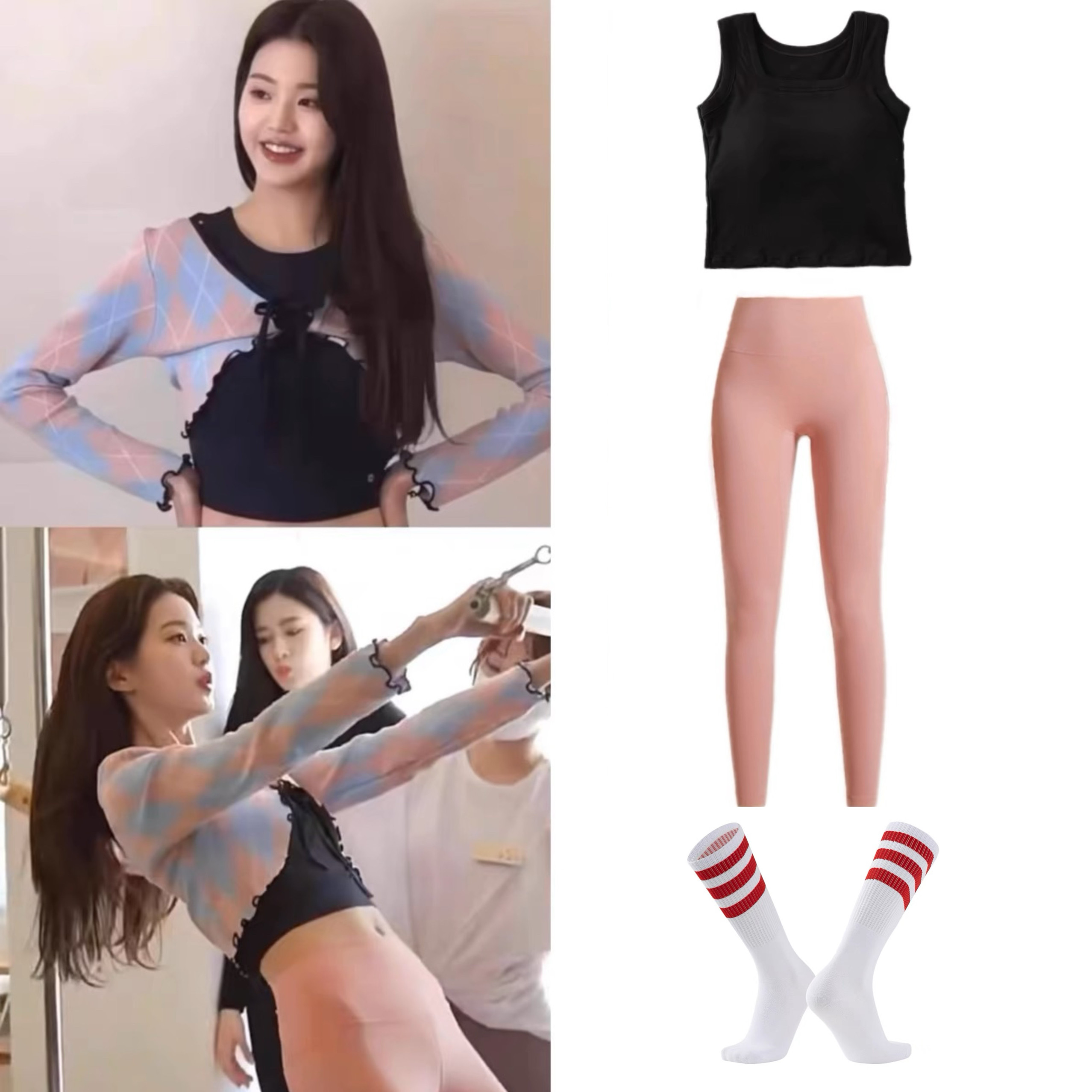 蜜桃达人张元英同款瑜伽服内搭套装带胸垫螺纹运动背心女健身短款