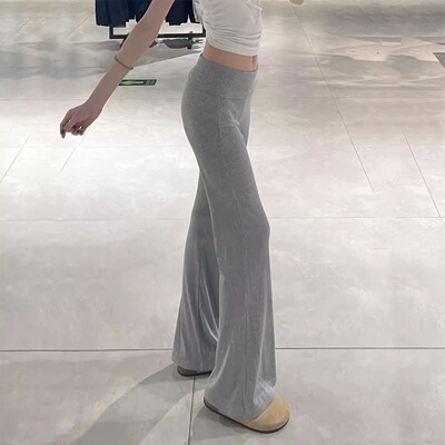 lulu风裸奔感云朵裤版型绝显瘦又好穿瑜伽喇叭裤高腰舒服休闲裤女