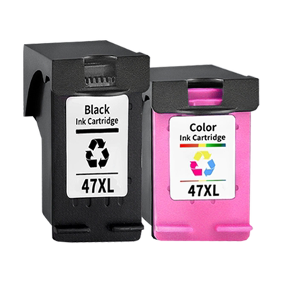 47墨盒适用HP Deskjet 4826 4825 4828一体打印机 4829 4877学生家用墨盒黑彩色连喷墨盒原装品质可加墨