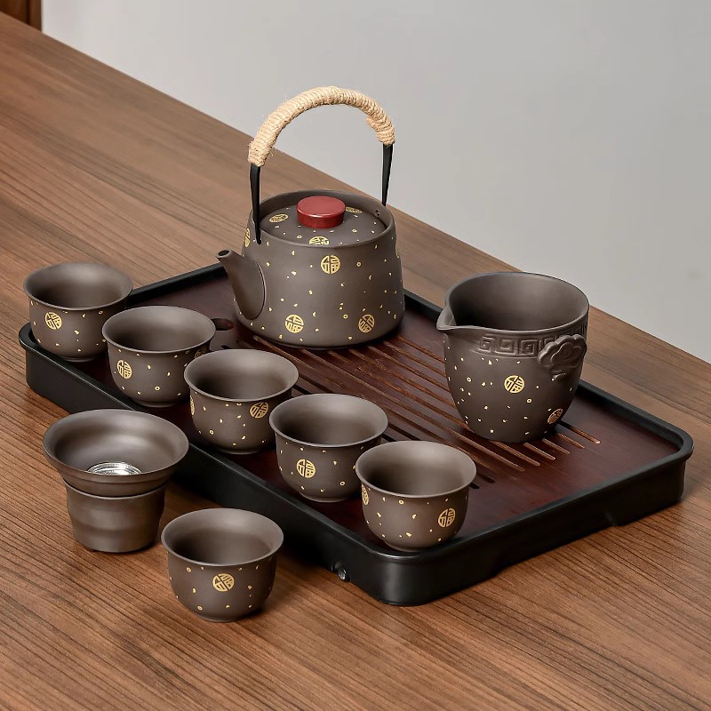紫砂茶具套装家用轻奢高档泡茶壶办公室喝茶功夫茶杯茶壶2025新款