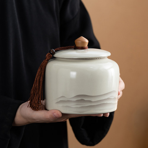 2026新款大号精品高档陶瓷茶罐