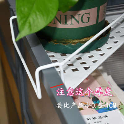 办公桌三角置物架转角悬挂阳台护栏工位整理神器改造屏风隔断花架