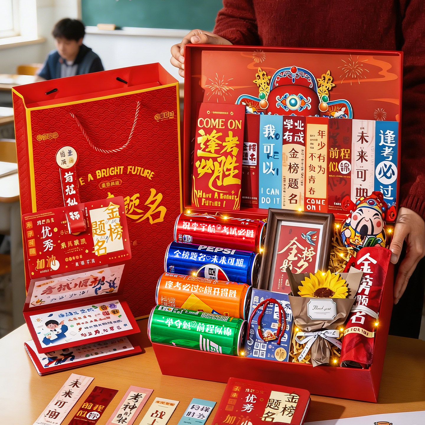 中高考金榜题名礼盒高端加油礼物图片