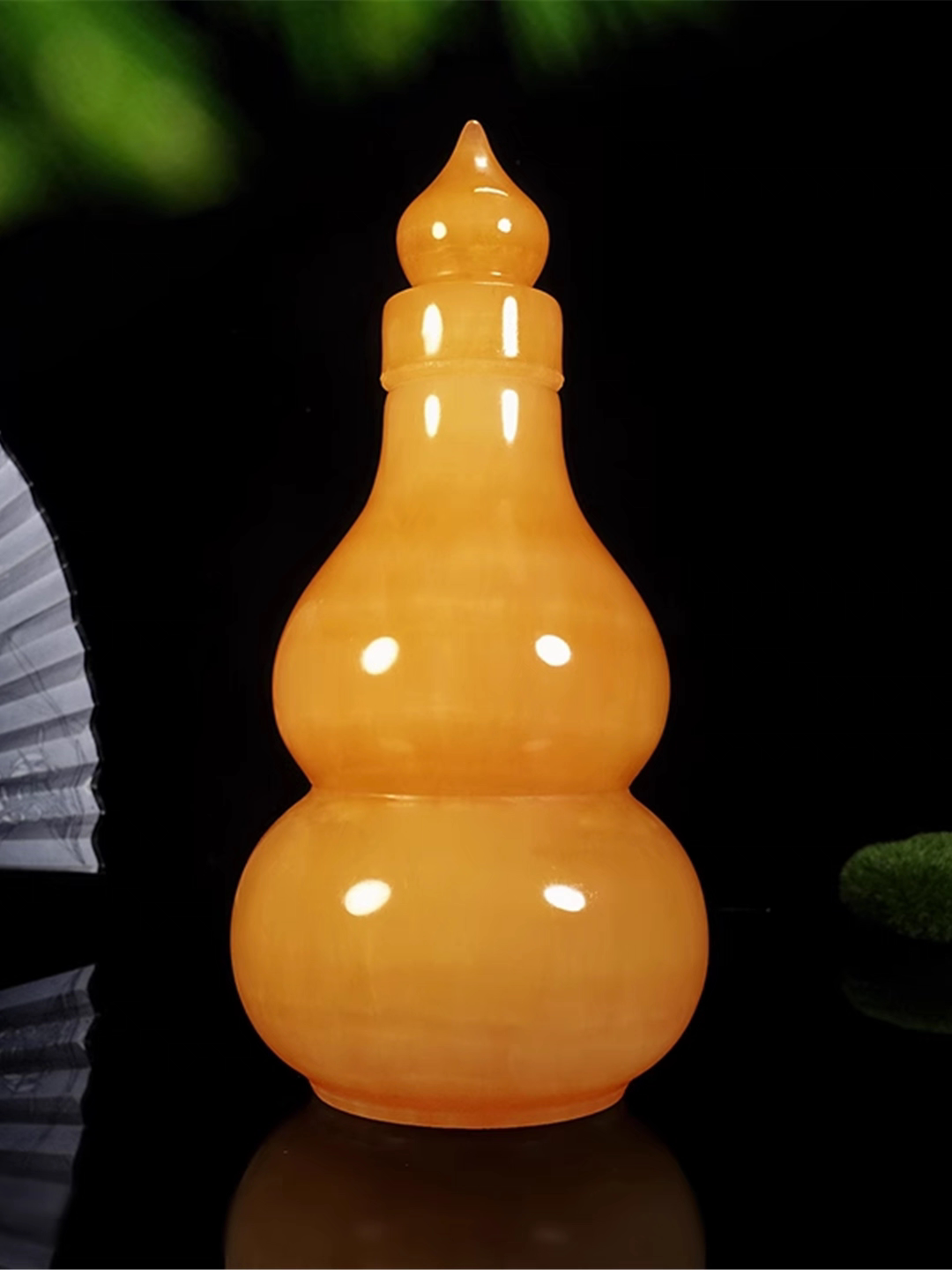 天然玉石空心葫芦开口玉葫芦摆件开业乔迁礼品福禄客厅玄关装饰品