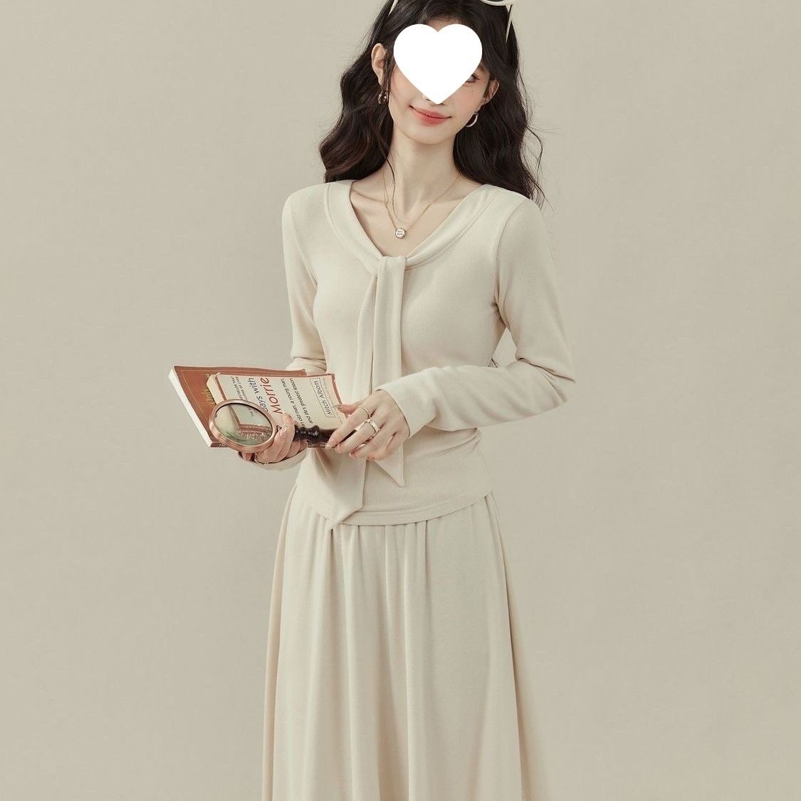 法式千金大码套装女秋冬款宽松慵懒小香风斗篷外套内搭收腰连衣裙,女装/女士精品,大码套装,淘宝优惠券,粉丝福利购,淘宝优惠卷