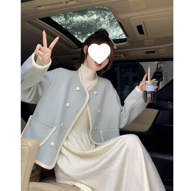 秋季新款法式小香风撞色气质长袖外套女宽松短款百搭炸街上衣,女装/女士精品,短外套,淘宝优惠券,粉丝福利购,淘宝优惠卷