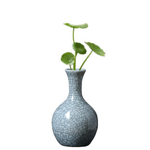 陶瓷小花瓶官窑瓷器仿古中式家居客厅博古架装饰品哥窑工艺大摆件