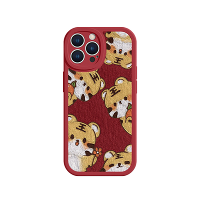 情侣可爱老虎适用苹果手机壳