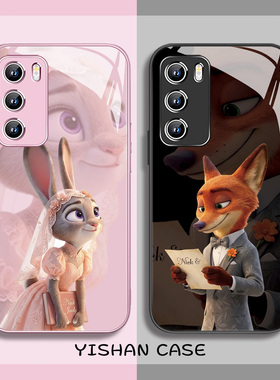情侣手机壳适用oppofindx9pro新款x8疯狂动物城2周边x7婚纱朱迪reno14秀恩爱vivox300西装尼克x200玻璃iQOO13