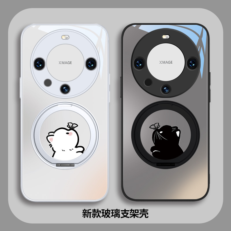 可爱情侣支架手机壳适用华为荣耀