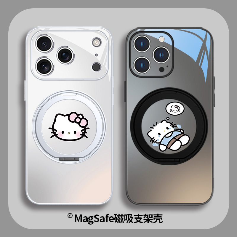 HelloKitty猫磁吸支架壳适用苹果