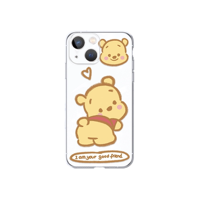 适用苹果卡通可爱维尼熊手机壳