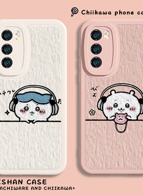 情侣手机壳适用OPPOReno11乌萨奇chiikawa周边vivox100Pro吉伊卡哇findx6小八iQOO12防摔x90x80可爱s18小羊皮