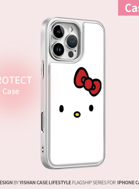 Hellokitty猫适用苹果17系列手机壳电镀滴胶iPhone16pro女款15promax小众高级感14plus卡通13可爱12哈喽kitty