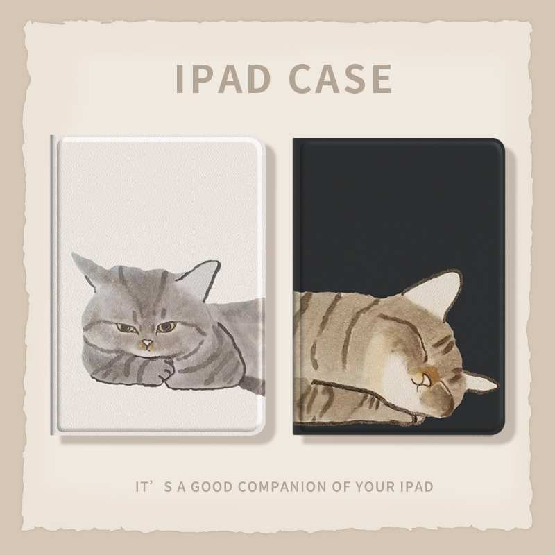 猫咪猫可爱创意苹果平板保护套