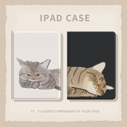 猫咪猫可爱创意苹果平板保护套