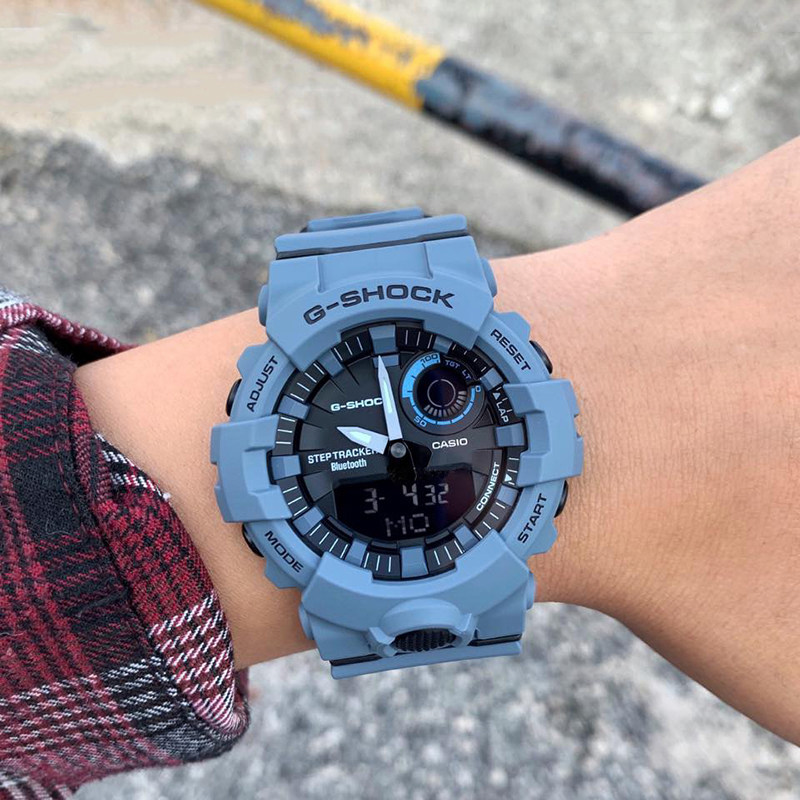 卡西欧雾霾蓝腕表casio g-shock防水防震冰刃男女手表gba800uc-2a
