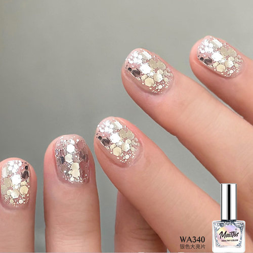 银色亮片可撕拉爆闪2025春夏新色