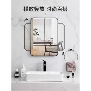 小尺寸浴室镜子玻璃高清贴墙自粘洗手厕所洗漱台化妆镜壁挂免打孔