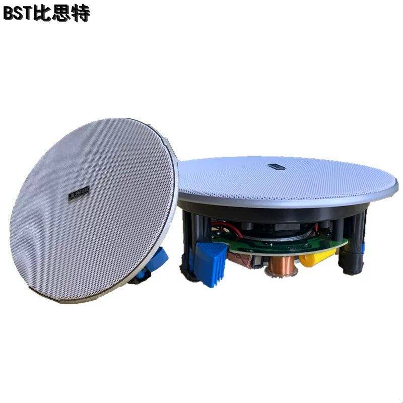 重低音家用定阻分频吸顶喇叭音箱背景音乐嵌入式店铺同轴吊顶音响