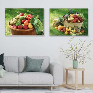 水果装饰画餐厅挂画现代简约单幅小清新田园风格壁画饭厅艺术墙画