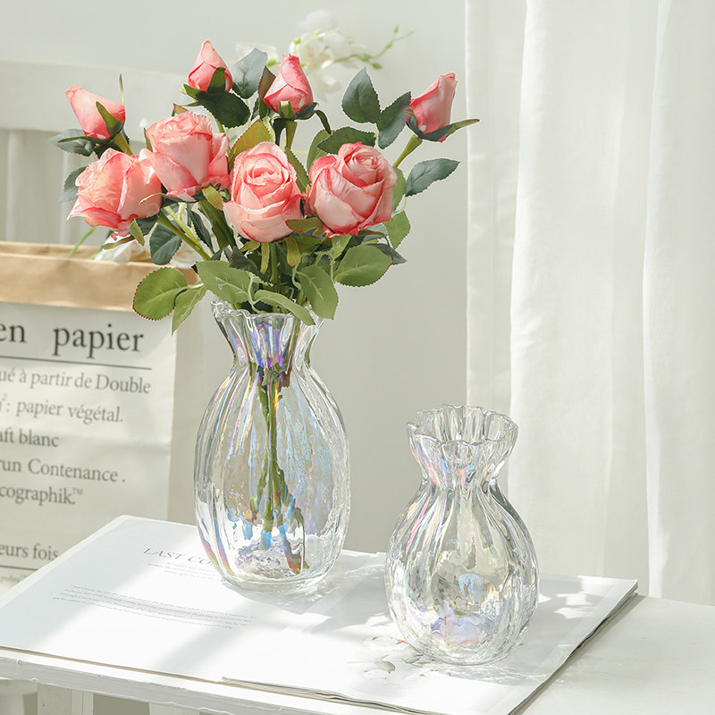 ins风北欧网红创意玻璃花瓶摆件透明水养水培插花客厅餐桌高级感,家居饰品,花瓶,淘宝优惠券,粉丝福利购,淘宝优惠卷