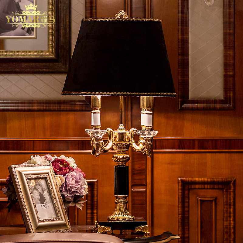 新品耀马欧式奢华客厅水晶台灯 主卧豪华卧室床头灯 简约现代装饰